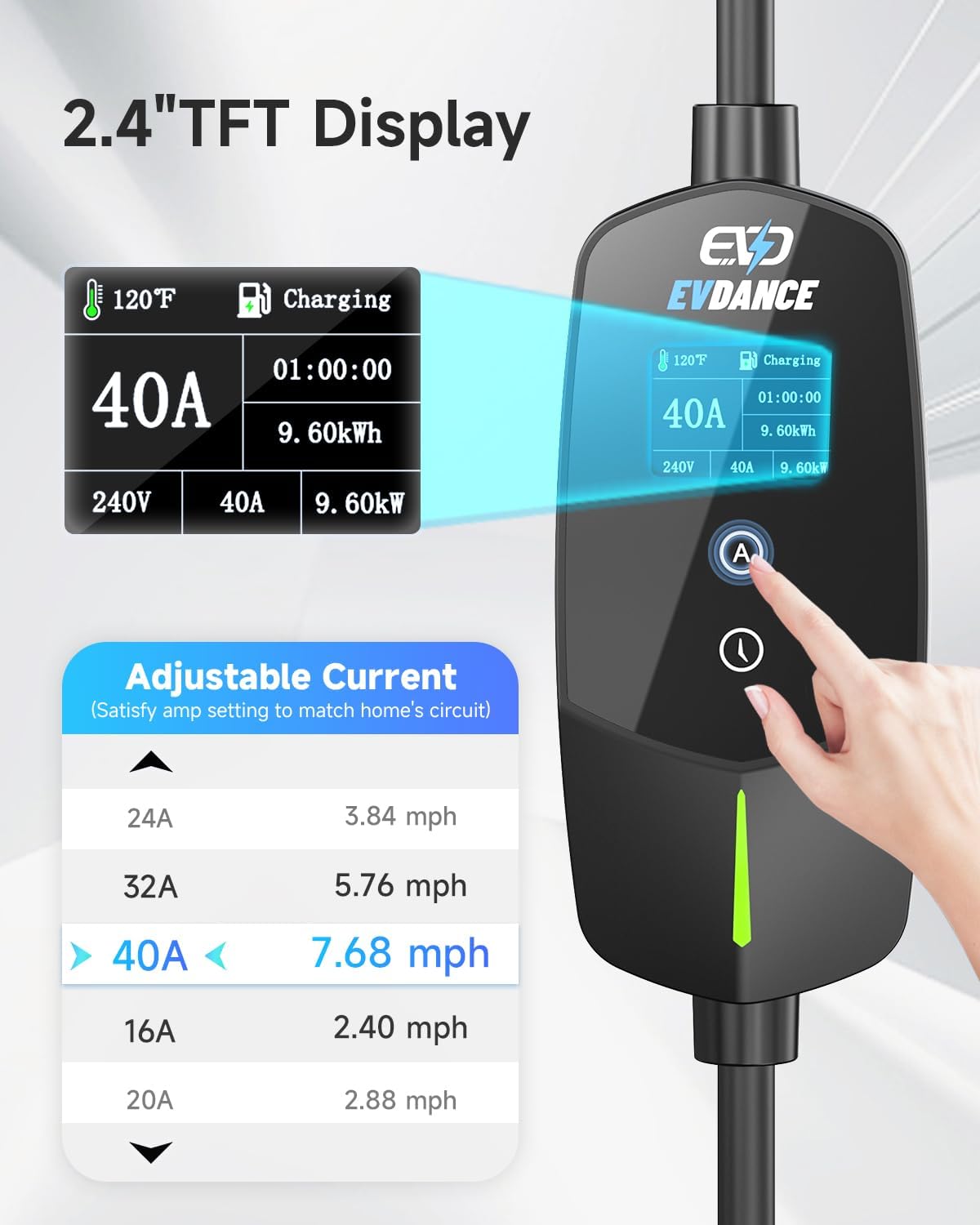 Cargador Portátil EVDANCE para - Portable Ev Charger reseña y precio