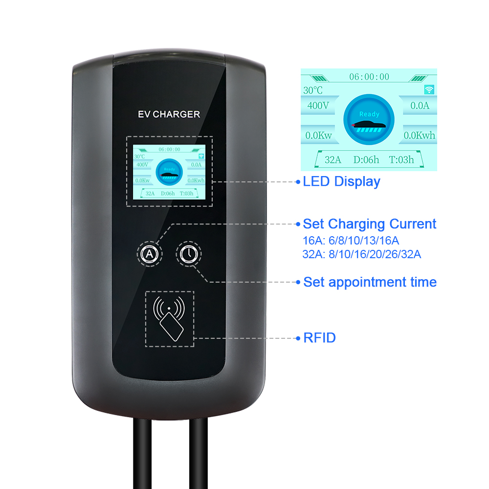 Kolanky 32A 7,2/22KW EV estaci - Home Ev Charger reseña y precio
