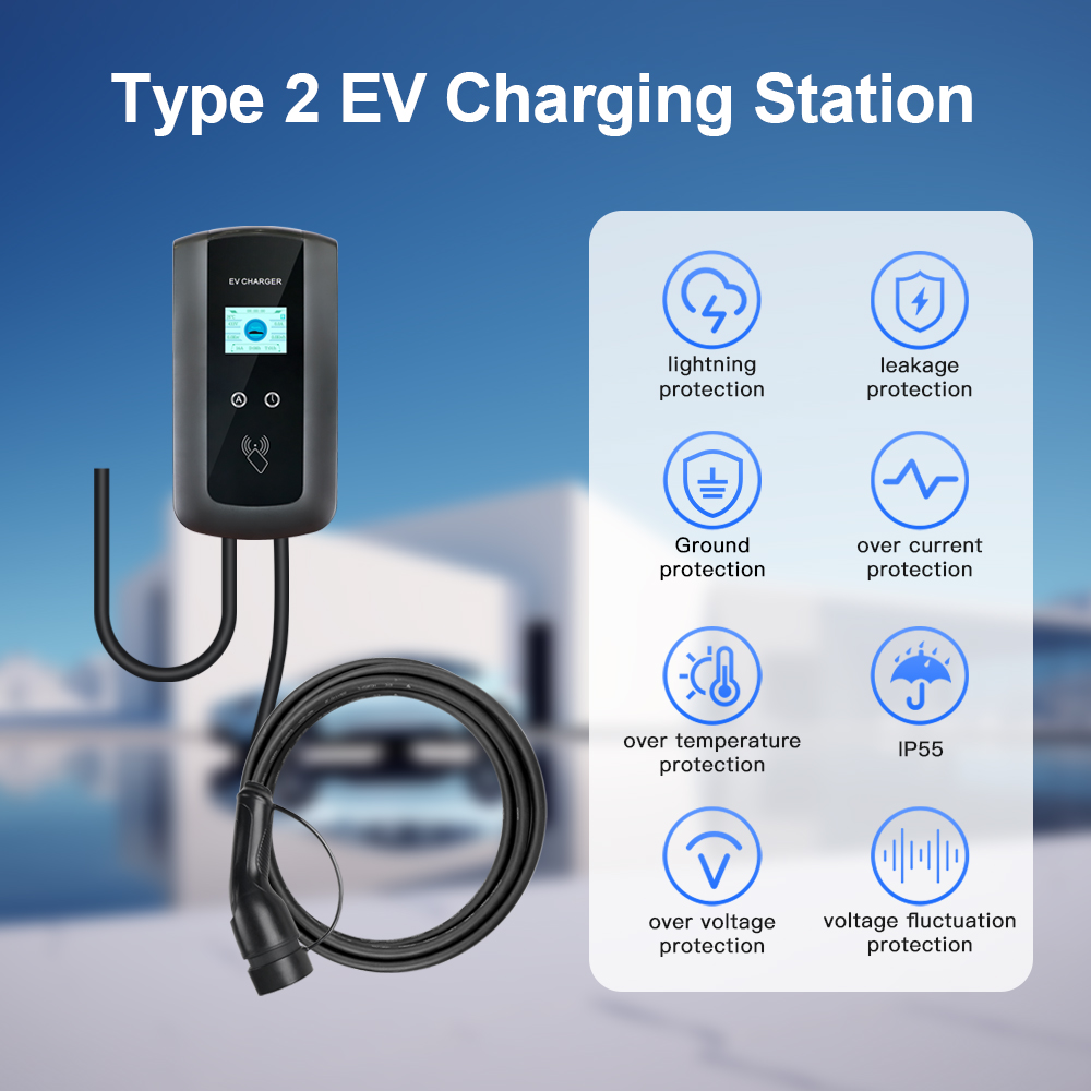 Kolanky 32A 7,2/22KW EV estaci - Home Ev Charger reseña y precio